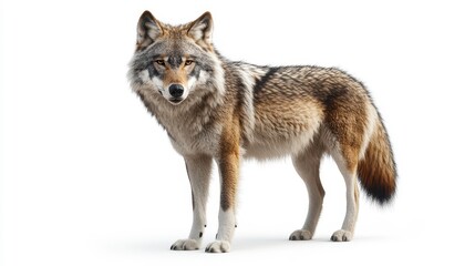 Wolf clipart, element, 3D illustration, realistic, isolated on white background