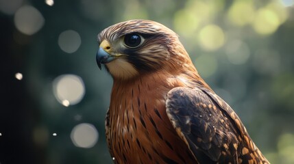 Sticker - Close-Up Portrait of a Hawk with Striking Eyes