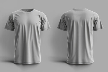 Blank white t-shirt front and back view showing minimalist style