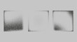 © HAZECATS - Square shadows from different angles. Noise grain background, pointillism dots gradient or dotwork pattern, vector stipple effect. Grain noise halftone or grainy texture or dotwork grain noise.