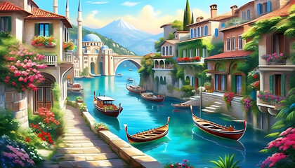 Wall Mural - Bosphorus Strait Scenic Views for Sightseeing