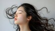 © masanyanka - Serene Simplicity: A Minimalist Portrait of a Woman in Tranquil Harmony