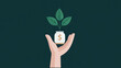 © Chaiwit - A hand holding jar with dollar sign and plant growing from it symbolizes frugal living habits and careful money management. This image conveys importance of nurturing financial growth