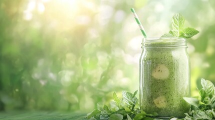 Canvas Print - Refreshing Green Smoothie