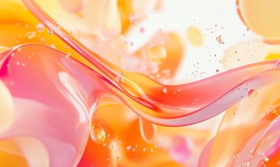 Wall Mural - colorful, vibrant background wallpaper. geometric 3d fluid flowing.