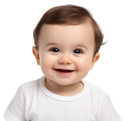 Wall Mural - PNG Smiling cute baby portrait smile photo.