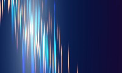 Leinwandbilder - blue geometric shape abstract technology lines on black background