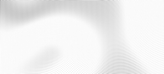 Aufkleber - Abstract digital wave of particles. Futuristic point wave. Technology background