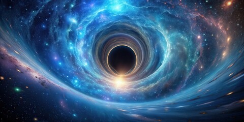 Wall Mural - Exploration of a wormhole in space , wormhole, exploration, space, science fiction, futuristic, technology, galaxy