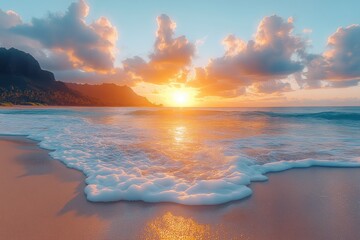 Wall Mural - Sunrise over the Pacific Ocean