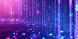 © Orod - Purple and blue gradient lights arranged in vertical lines with glowing dots, creating an abstract futuristic tech-inspired background with vivid lighting effects.