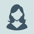© filmanana - Flat design female avatar icon for profile or user interface with light blue background