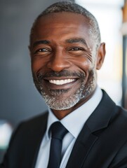 Wall Mural - Successful Businessman Smiling in Suit