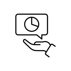 Fototapete - Consultant report outline icons, minimalist vector illustration ,simple transparent graphic element .Isolated on white background