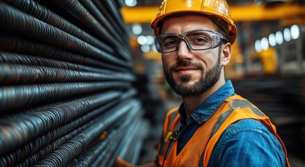 Construction Worker in a Factory