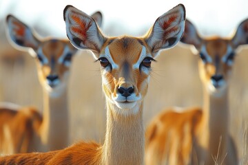 Poster - Three Impala Gazelle Close-Up