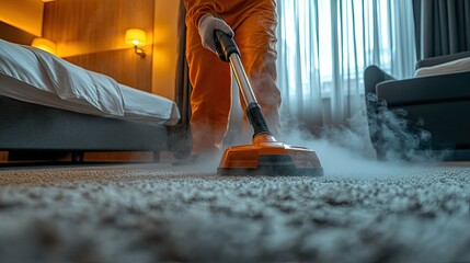 vacuum cleaner on a carpet