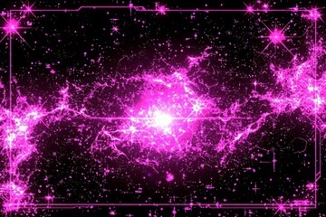 Wall Mural - abstract pink cosmic burst