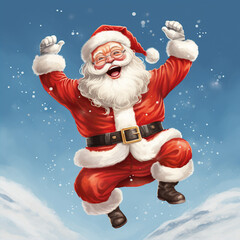 Sticker - santa claus with gifts