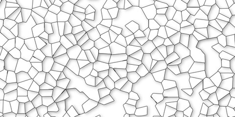Poster - Abstract blue, white broken stained-glass background with black line. geometric seamless pattern with 3d shapes triangle background. colorful low poly crystal mosaic and tiles background pattern.