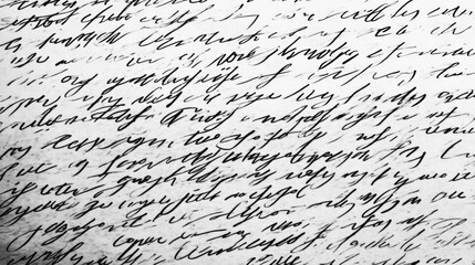 Abstract background handwritten vintage style letter in cursive. Script, calligraphy ink writing