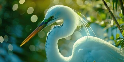 Wall Mural - majestic heron in its natural habitat