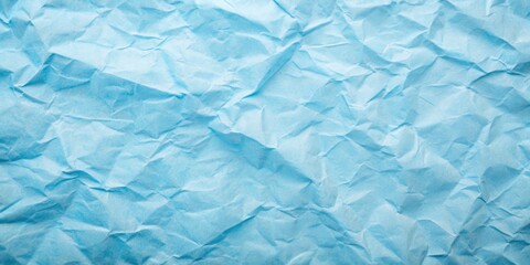 Texture of light blue craft old paper crumpled background with a vintage sky grunge surface backdrop, texture, light blue