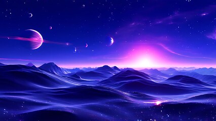  purple futuristic galaxy design 3D illustration 