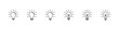 © Passatic - Idea icon. Light bulb sign. Idea vector set. Electric lamp isolated sign.