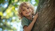 © Nottenaj - A child climbing a tree in a park, their determination and sense of adventure evident in their expression.