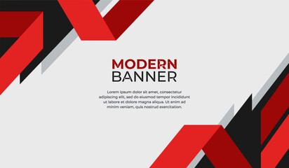 Wall Mural - Modern background design template with red shapes