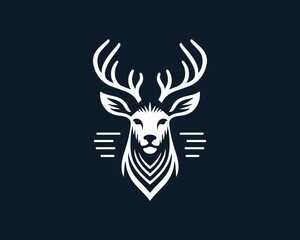 Wall Mural - Deer head icon symbol vector illustration.