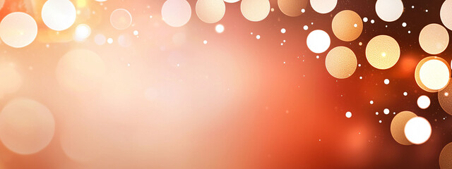 Poster - A tranquil abstract background with floating glowing orbs creates warm and inviting atmosphere, perfect for various design projects