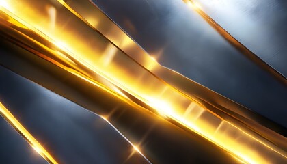 Wall Mural - Elegant abstract metallic backdrop radiating with a warm golden glow