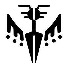 Sticker - A solid style icon of valkyrie symbol 