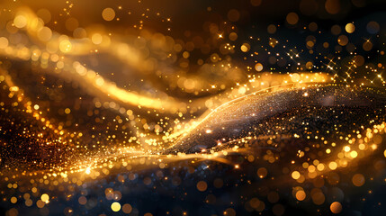 Luxury abstract gold background with glitter light effect decoration.