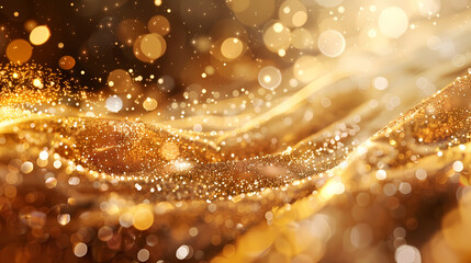 Luxury abstract gold background with glitter light effect decoration.