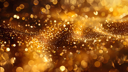 Luxury abstract gold background with glitter light effect decoration.