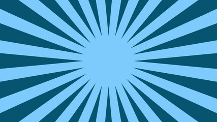 Sticker - blue sunburst pattern animation moving in a circle to the right