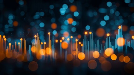 Fototapete - Data driven insights, charts, and graphs from a sea of data