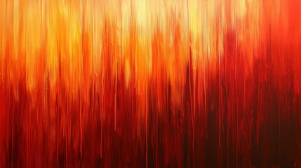 Aufkleber - A painting of a red and orange background with a yellow line. The painting is abstract and has a fiery, intense feeling