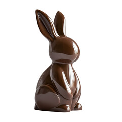 chocolate bunny isolated on transparent background generative ai.