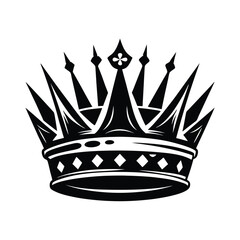 Wall Mural - King Crown Vector Design Logo Silhouette Modern Symbol