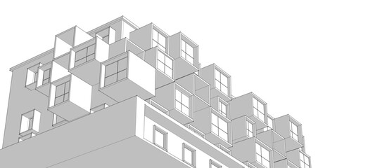 sketch of building	
