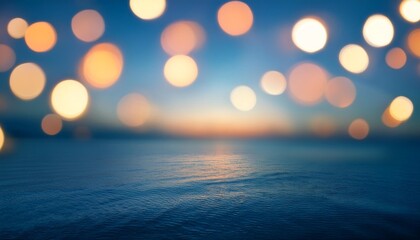 Poster - lights on sea background texture blurred