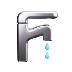 Wall Mural - faucet 3d render icons