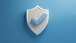 © Nim9ty  Pics - Stylish shield with a blue check mark on a light blue background, symbolizing security, protection, and trust.