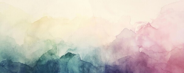 Wall Mural - A soft, abstract watercolor background blending pastel colors, ideal for artistic projects, presentations, or serene designs.