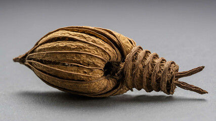 Canvas Print - Dried seed pod with plain background