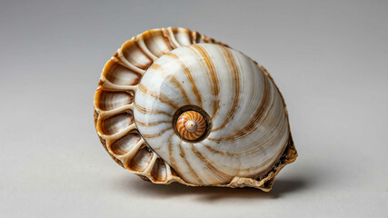 Wall Mural - Shell piece with plain white background